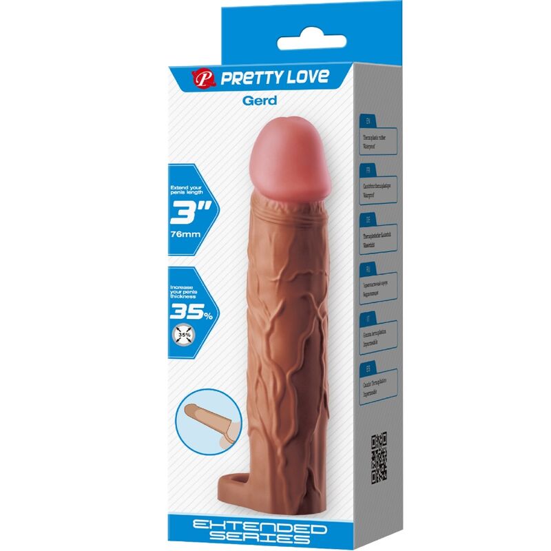 PRETTY LOVE - GERD EXTENSÃO PARA PÉNIS +7,6 CM TOM MULATO