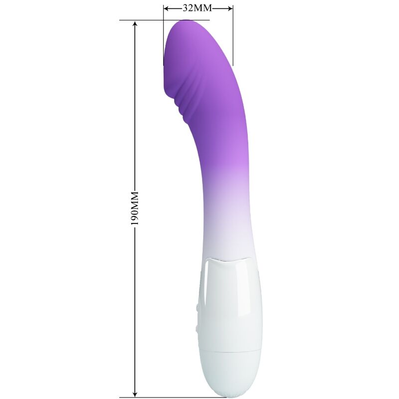 SIBEL VIBRADOR PONTO G + ESTIMULADOR CLITORIANO 10 VIBRAÇÕES ROXO - PRETTY LOVE