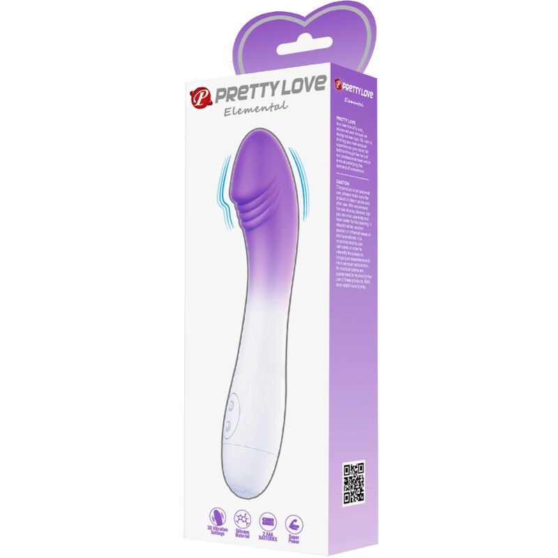 SIBEL VIBRADOR PONTO G + ESTIMULADOR CLITORIANO 10 VIBRAÇÕES ROXO - PRETTY LOVE