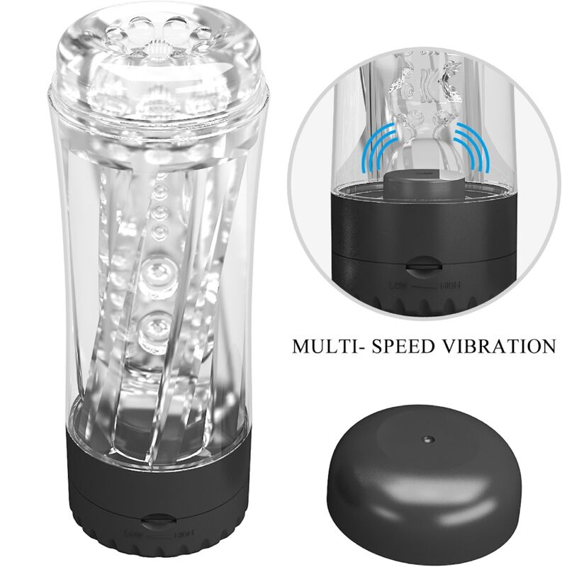 Pretty Love - Tamara Masturbador Masculino Multivelocidade Vibrador Negro
