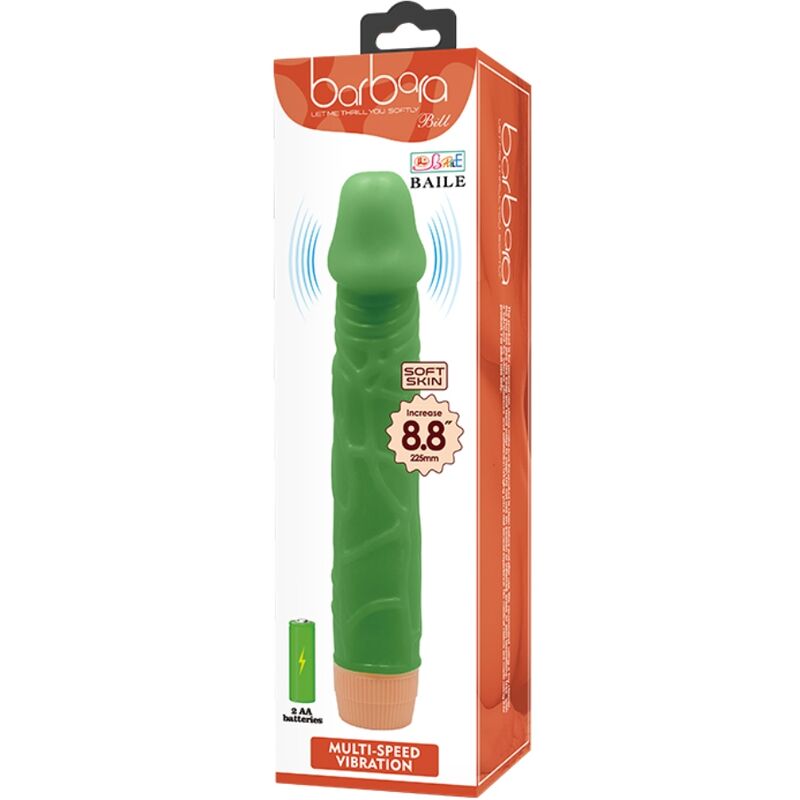 BAILE - BILL VIBRADOR REALISTA 22.5 CM VERDE