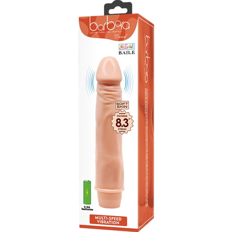 BAILE - DWARF VIBRADOR REALISTA 21 CM NATURAL