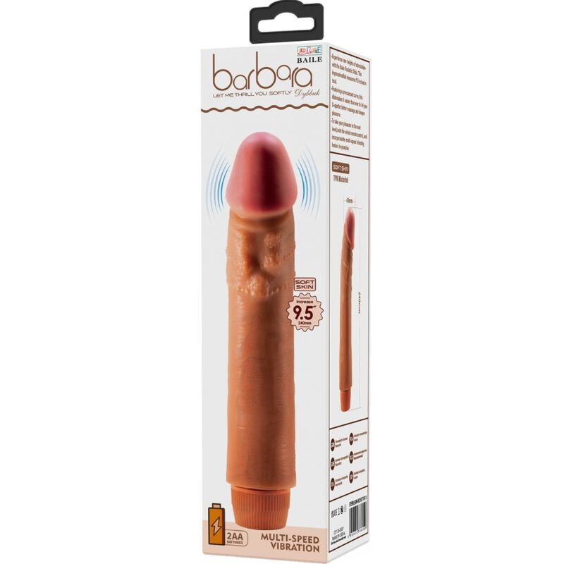 BAILE - DYBBUK VIBRADOR REALISTA 24 CM MULATO
