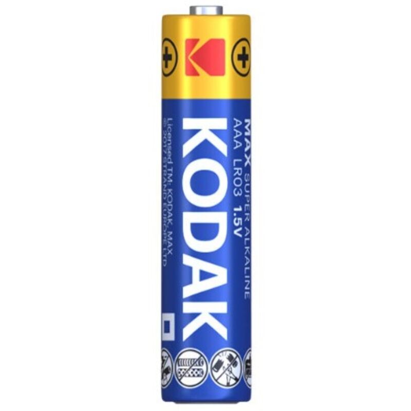 KODAK - MAX PILHA ALCALINA AAA LR03 PACOTE 20 PILHAS