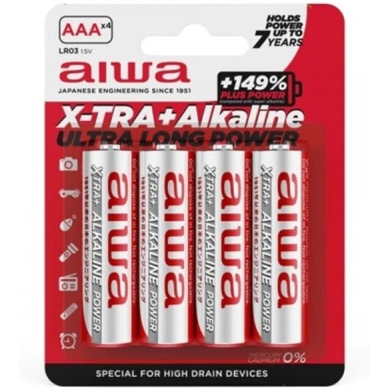 AIWA - X-TRA ALCALINA AAA BATERIA ALCALINA LR03 BLISTER 4