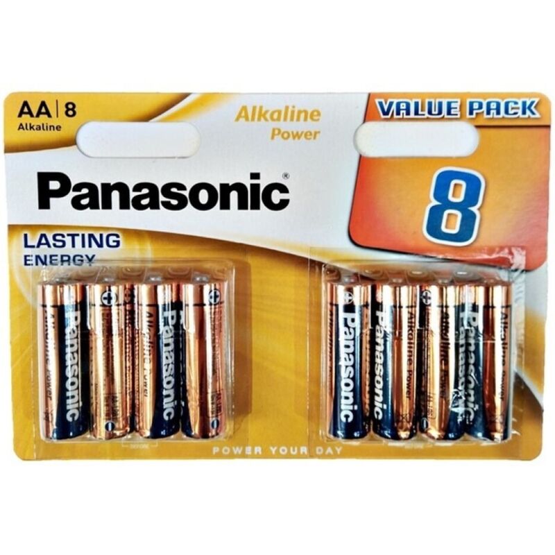 Panasonic - Bateria Alcalina Bronce AA LR6 Blister 8