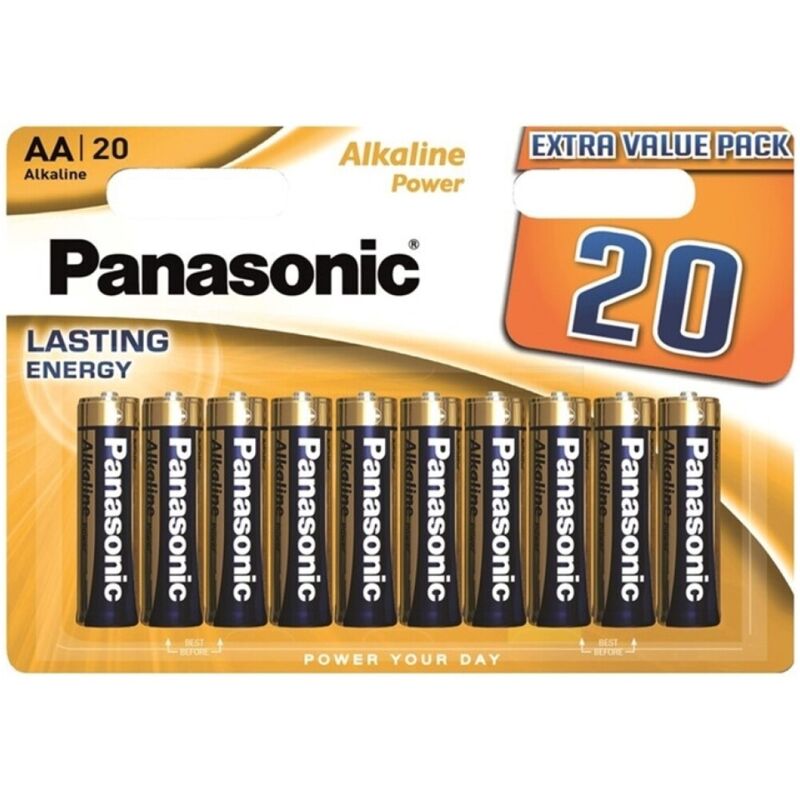 Panasonic - Bateria Alcalina Bronce AA LR6 Blister 20