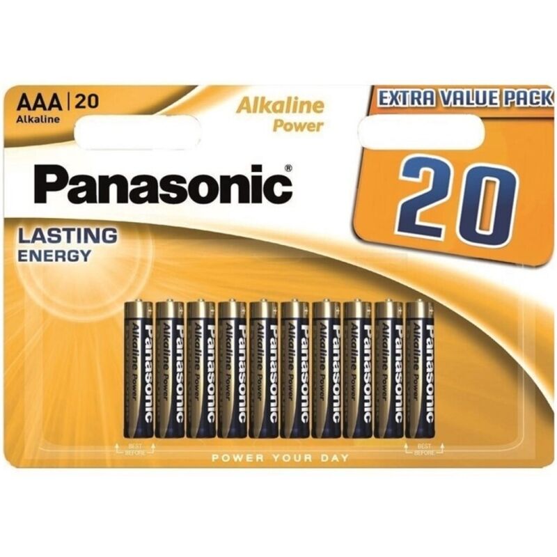 Panasonic - Batería Alcalina Bronce AAA LR03 Blister 20