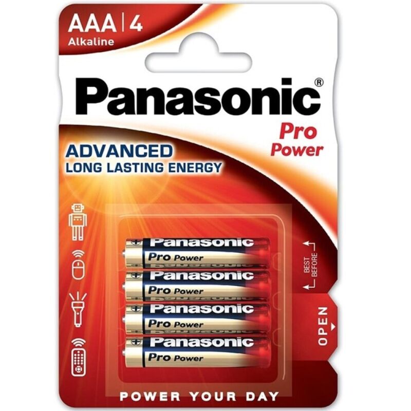 Panasonic - Pilha AAA Alcalinas Pro Power LR03 Blíster 4