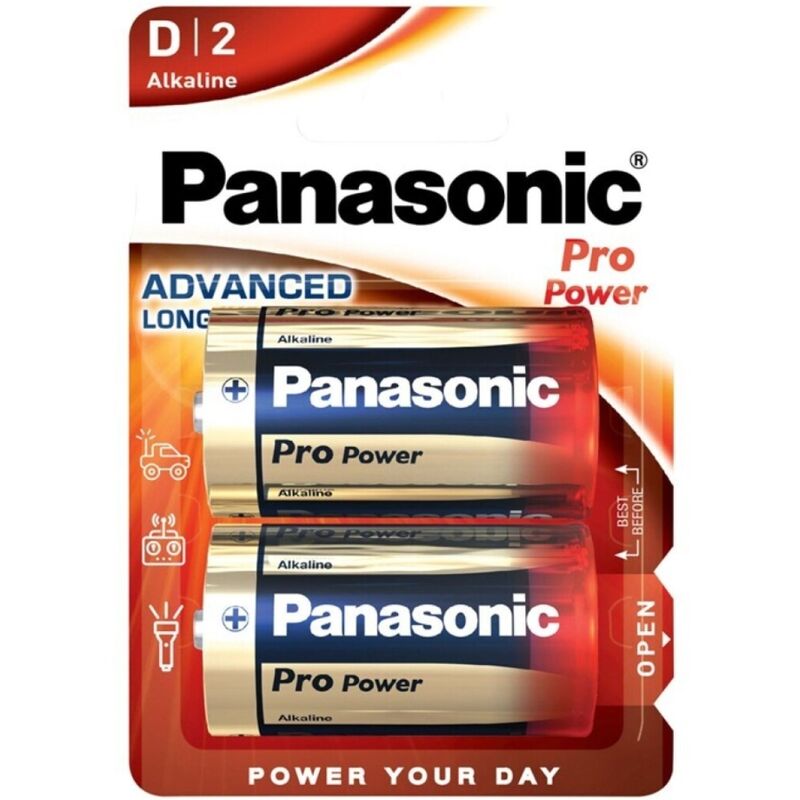 Panasonic - Batería Alcalina D Pro Power LR20 Blister 2 Unidades