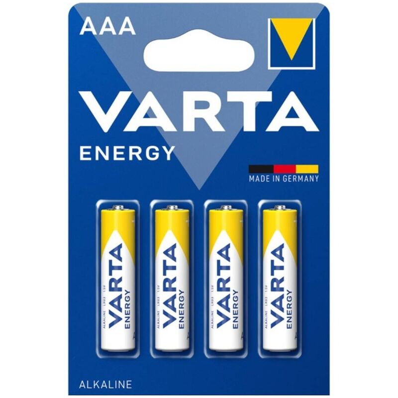Varta - Pilha Alcalina Energética AAA LR03 Blister 4 unidades