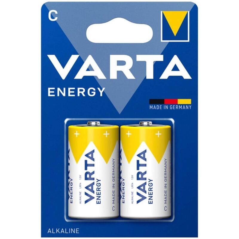 VARTA - Pilha Alcalina Energética C LR14 Blister 2 Unidades