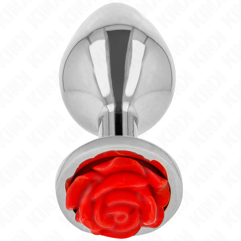 KINK - PLUG ANAL COM ROSA VERMELHA TAM. S