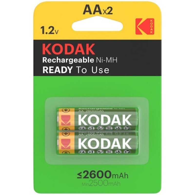 KODAK - Blister De Pilhas Recarregáveis ​​HR6 AA 2600mAh*2