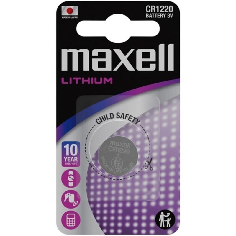 Maxell - Batería de Lítio Botão CR1220 3V Blíster 1