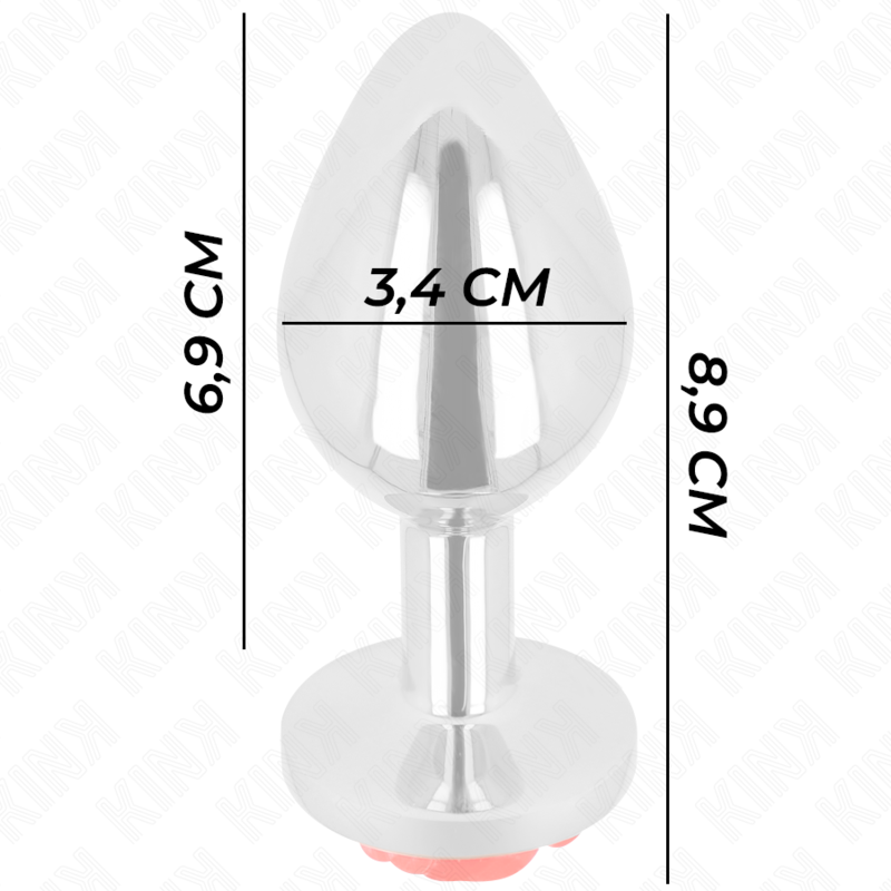 KINK - PLUG ANAL COM ROSA VERMELHA TAM. M