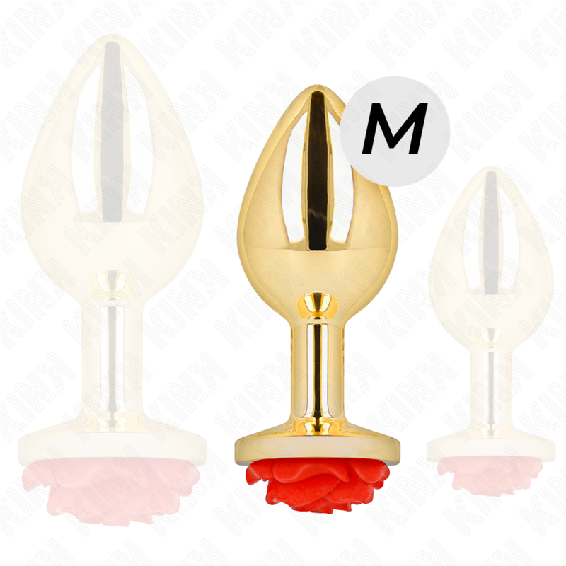 KINK - ENCHUFE ANAL OURO ROSA VERMELHO TAMANHO M