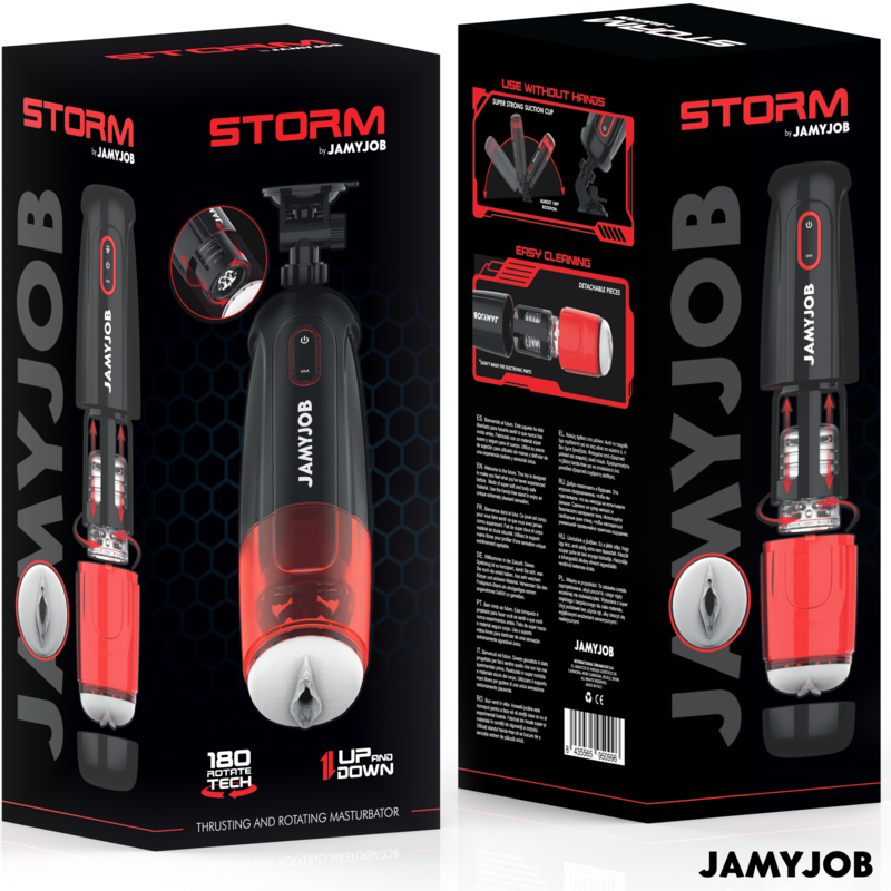JAMYJOB - STORM MASTURBADOR VAGINA AUTOMÁTICO 10 MODOS DE ROTAÇÃO E EMPUXO