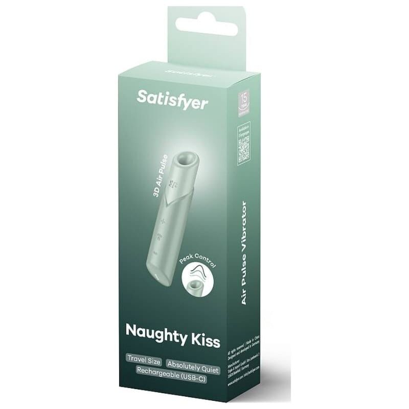 Satisfyer - Estimulador de Clítoris Naughty Kiss Wave Aguamarina