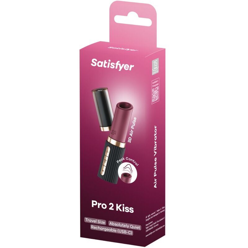 Satisfyer Pro 2 Kiss Wave Estimulador de Clítoris Granate Negro