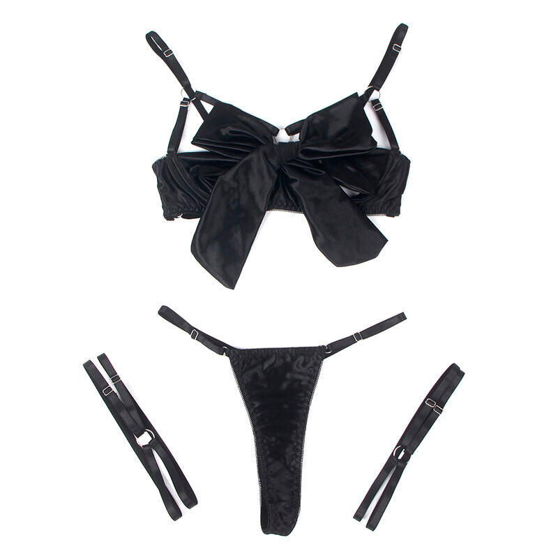 SUBBLIME - 955205 CONJUNTO SUTIÃ COM LAÇO PRETO AJUSTÁVEL L/XL