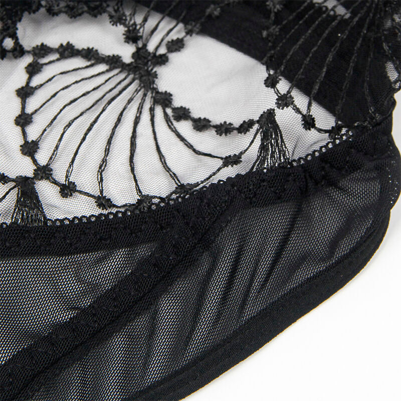 SUBBLIME - 955229 BODY TRANSPARENTE COM DETALHE EM RENDA PRETO L/XL