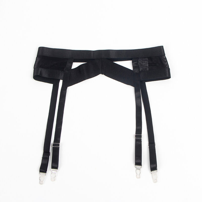 SUBBLIME - 955236 CONJUNTO SUTIÃ COM LIGUEIRO BONDAGE PRETO S/M