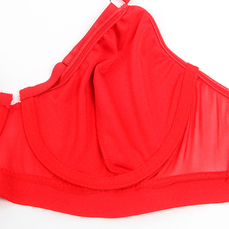 SUBBLIME - 955267 CONJUNTO SUTIÃ COM LIGUEIRO BONDAGE VERMELHO L/XL