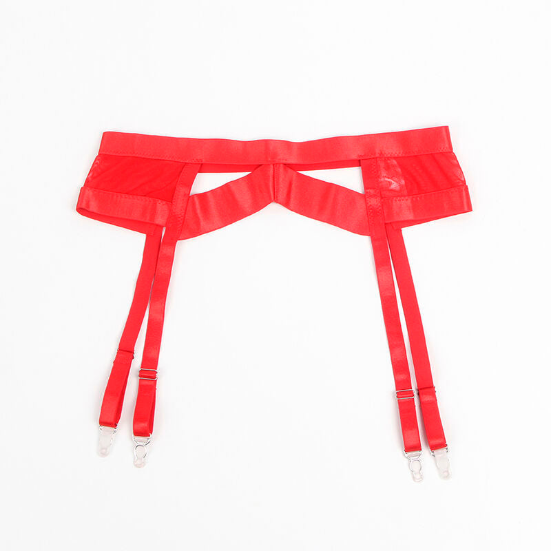SUBBLIME - 955267 CONJUNTO SUTIÃ COM LIGUEIRO BONDAGE VERMELHO L/XL