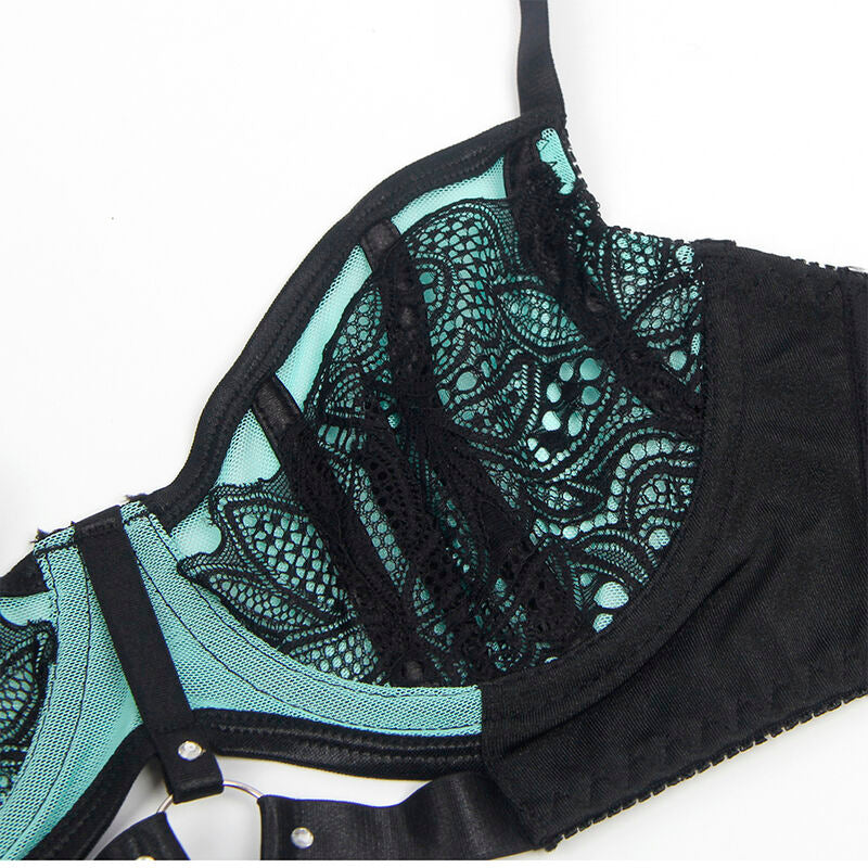 SUBBLIME - 955557 CONJUNTO SUTIÃ COM FECHO EM REDE DE CHAROL VERDE S/M
