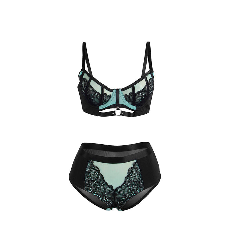 SUBBLIME - 955564 CONJUNTO SUTIÃ COM FECHO EM REDE DE CHAROL VERDE L/XL