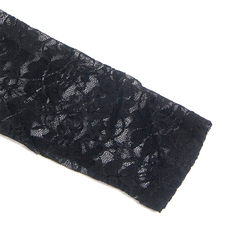 SUBBLIME - 955601 VESTIDO DE MANGA COMPRIDA EM RENDA PRETO L/XL