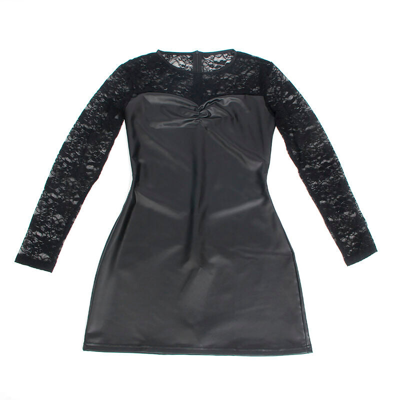 SUBBLIME - 955601 VESTIDO DE MANGA COMPRIDA EM RENDA PRETO L/XL