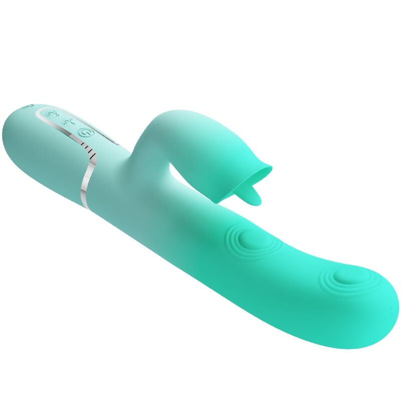 PRETTY LOVE - GIGI VIBRADOR RABBIT MULTIFUNÇÃO VERDE ÁGUA
