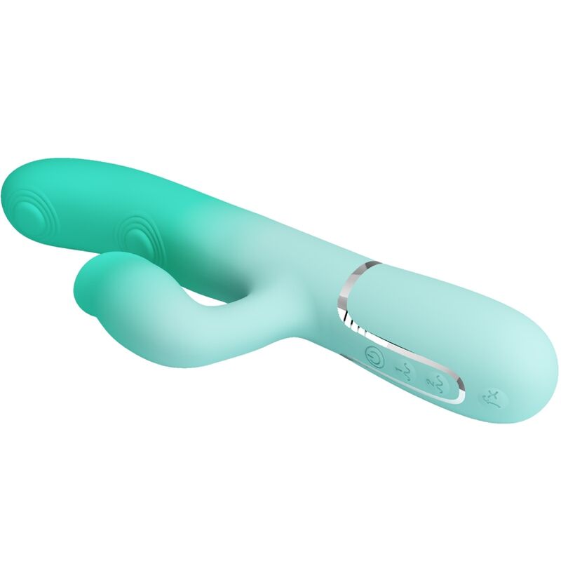 PRETTY LOVE - GIGI VIBRADOR RABBIT MULTIFUNÇÃO VERDE ÁGUA