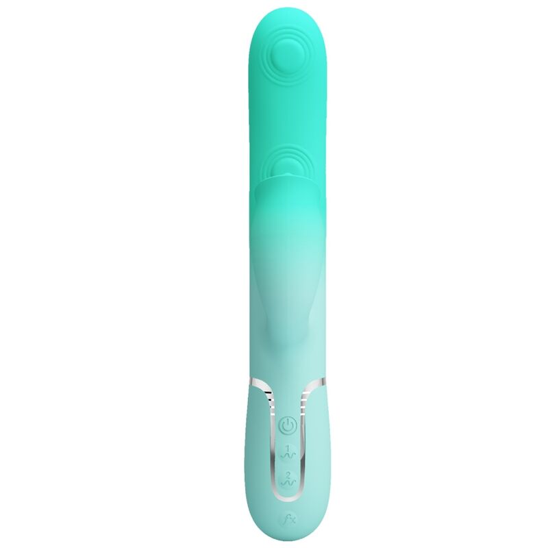 PRETTY LOVE - GIGI VIBRADOR RABBIT MULTIFUNÇÃO VERDE ÁGUA