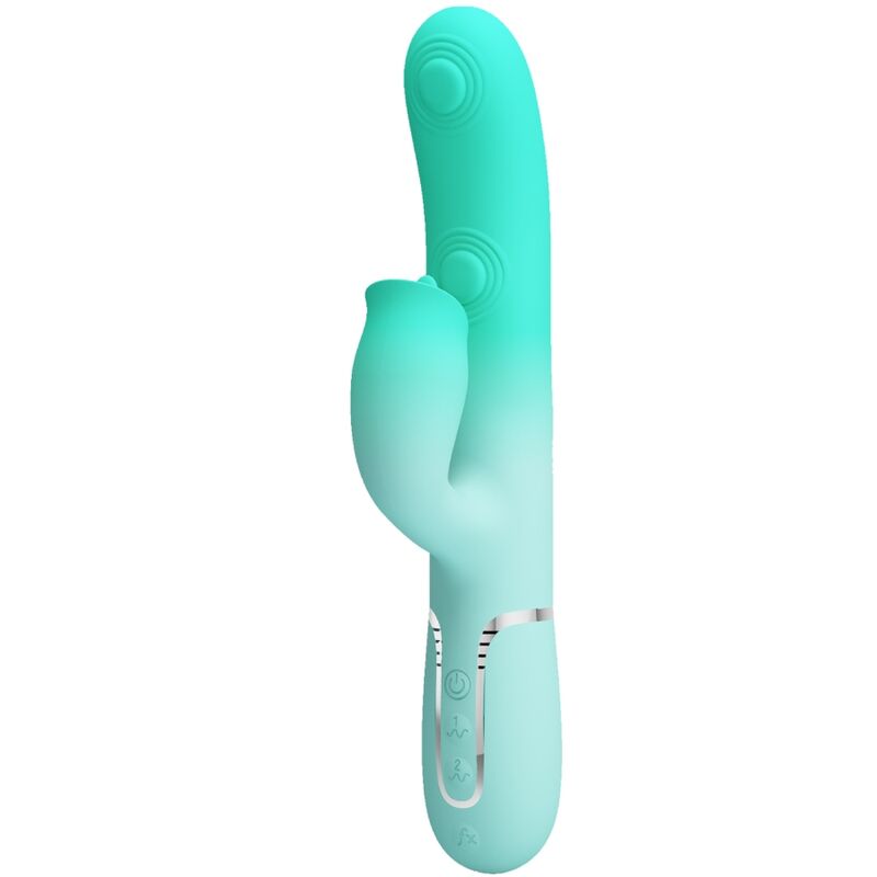 PRETTY LOVE - GIGI VIBRADOR RABBIT MULTIFUNÇÃO VERDE ÁGUA