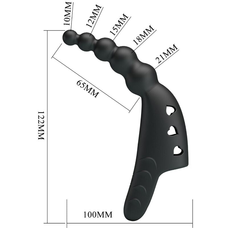 Pretty Love - Vibrador de Dedo Jordin 10 Vibrações Negro