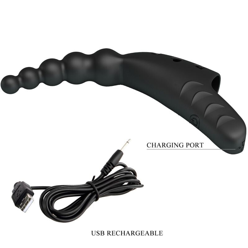 Pretty Love - Vibrador de Dedo Jordin 10 Vibrações Negro