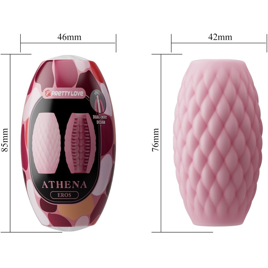 Pretty Love - Masturbador Masculino Silicona Athena Eros Rosa