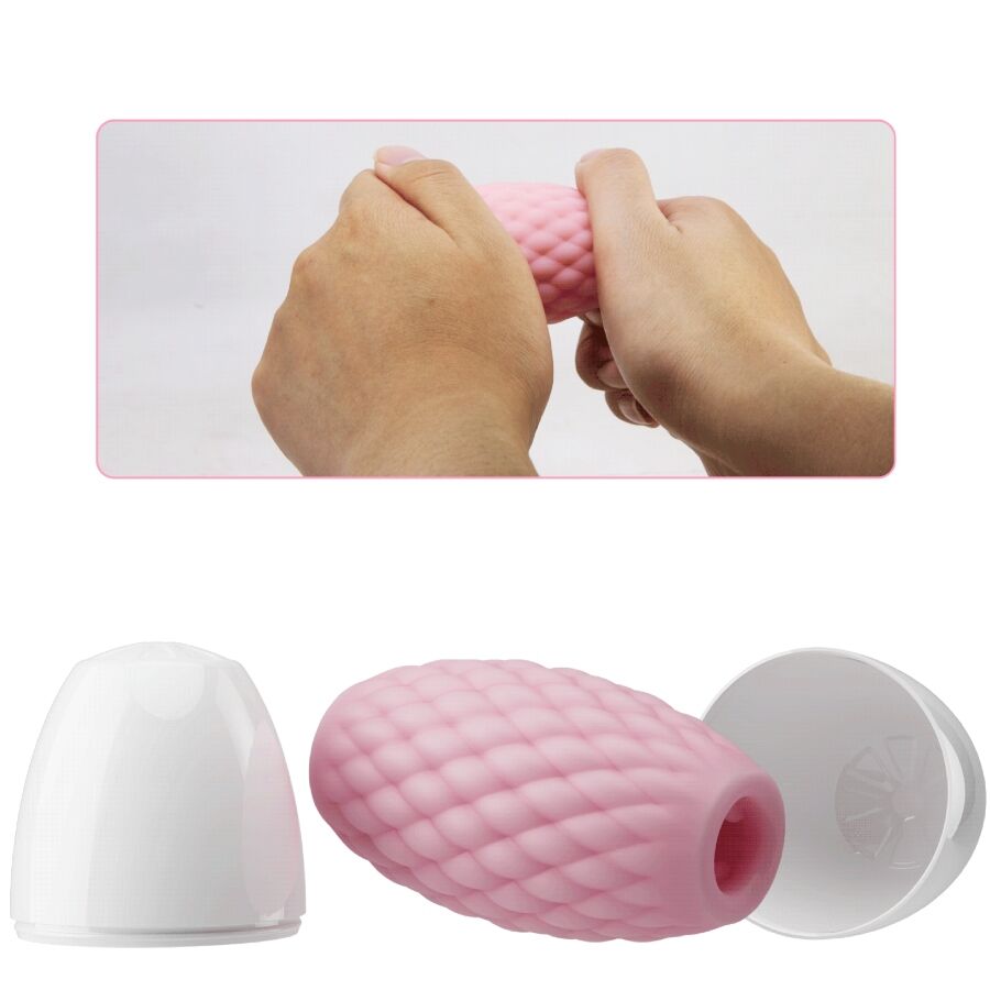 Pretty Love - Masturbador Masculino Silicona Athena Eros Rosa