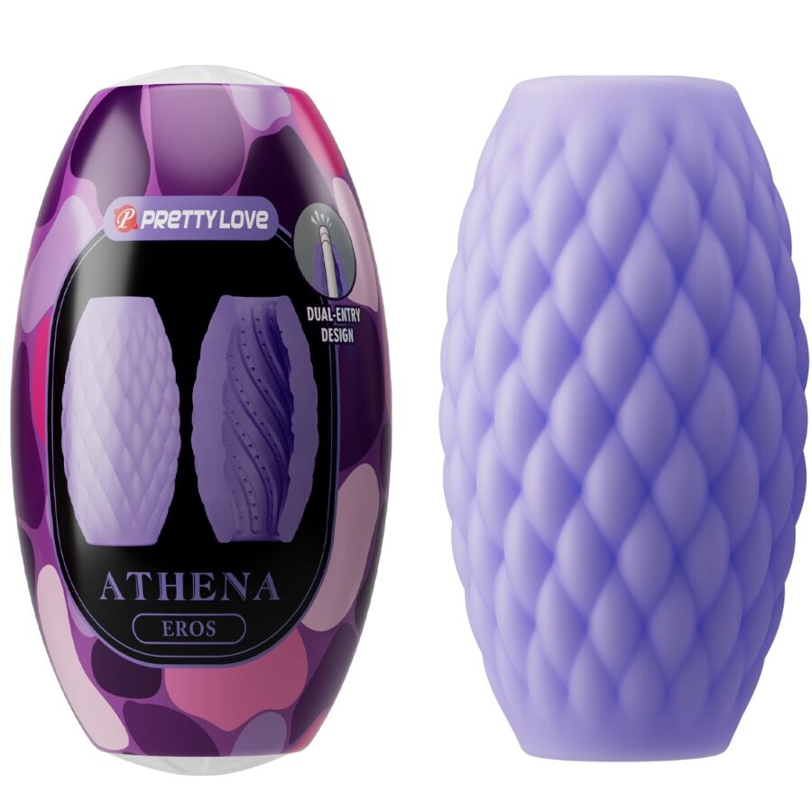 Pretty Love - Masturbador Masculino Silicona Athena Eros Roxo