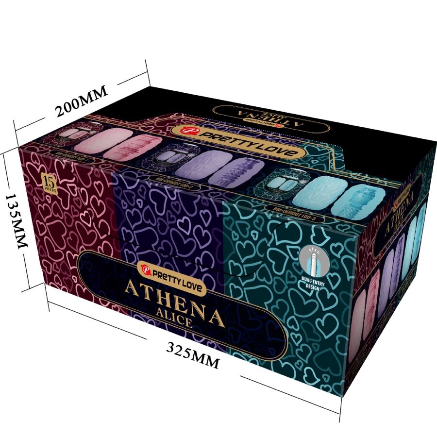 PRETTY LOVE - ATHENA ALICE PACK 15 MASTURBADORES MASCULINOS VARIADOS