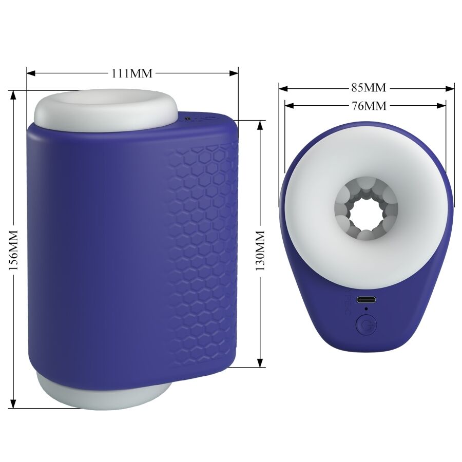 Pretty Love - DJ Lady Masturbador Masculino Con Vibración 5 Ajustes Roxo