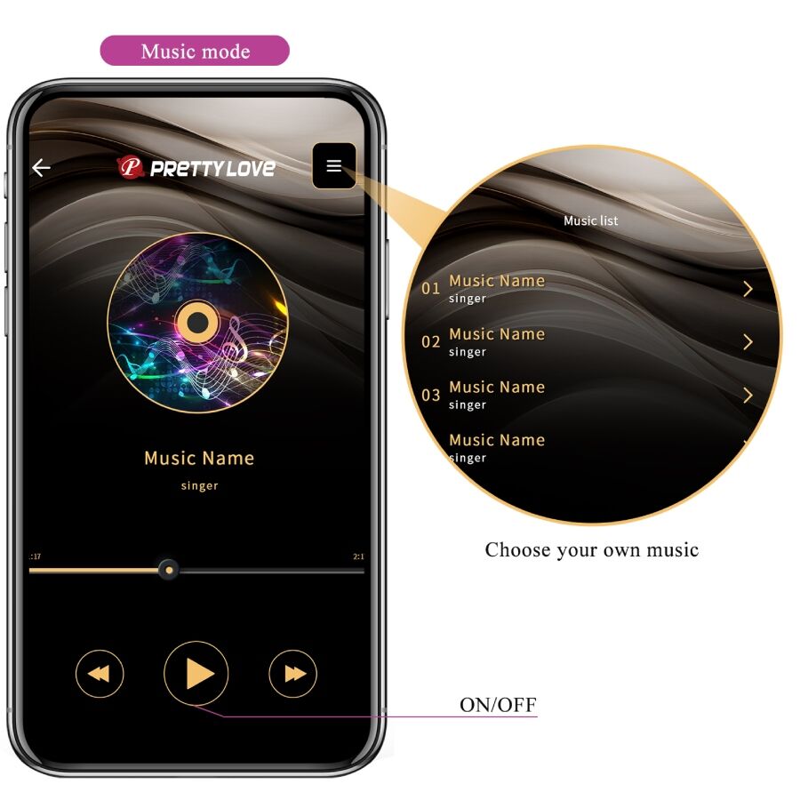 PRETTY LOVE - LEVIATHAN VIBRADOR CONTROLADO POR APP ROXO