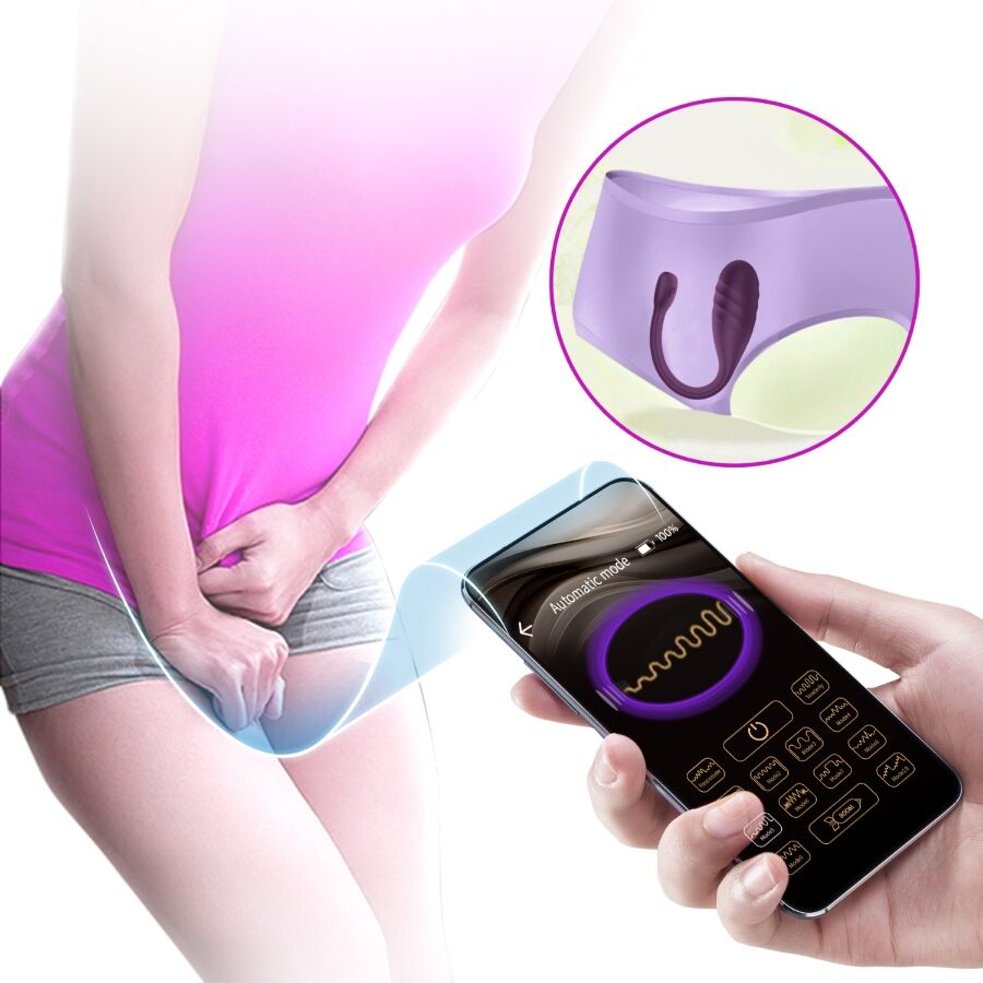 PRETTY LOVE - LEVIATHAN VIBRADOR CONTROLADO POR APP ROXO