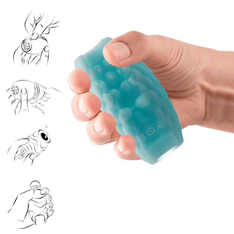 Pretty Love - Masturbador Masculino Silicona Athena Eros Azul Céu