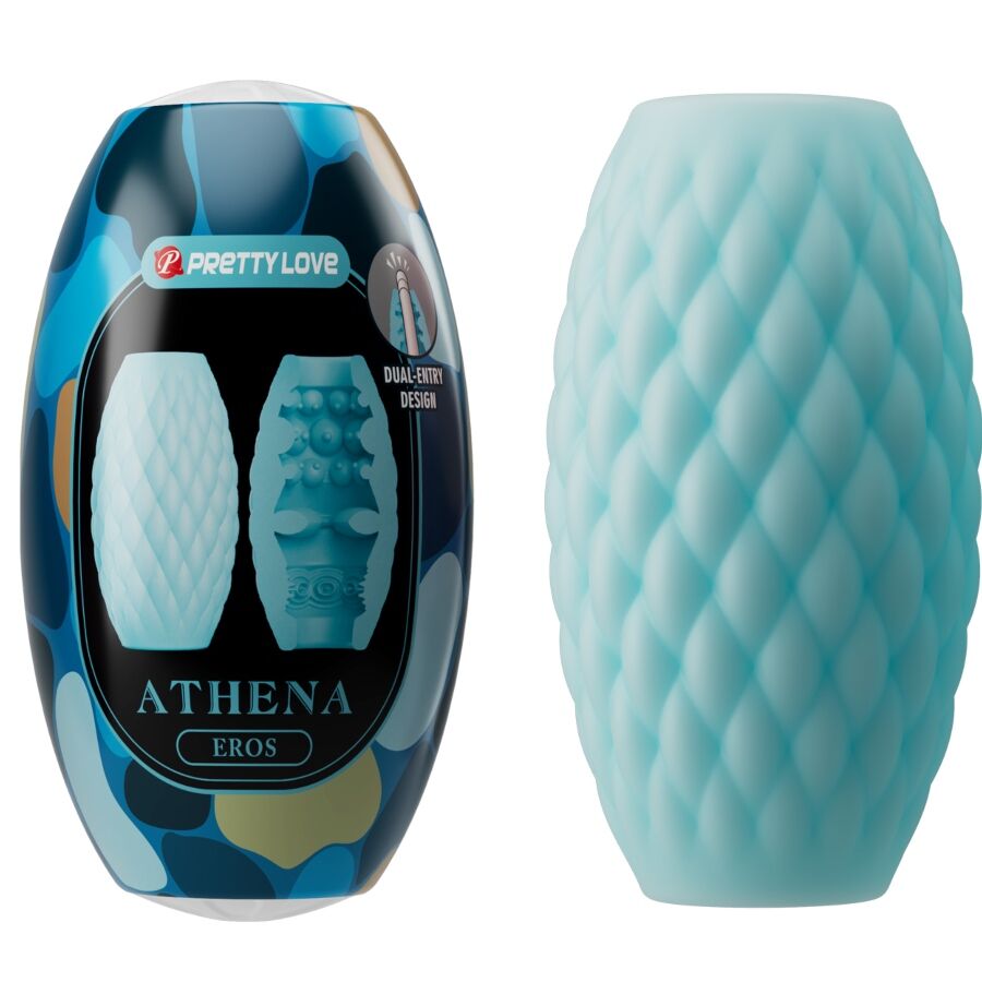 Pretty Love - Masturbador Masculino Silicona Athena Eros Azul Céu