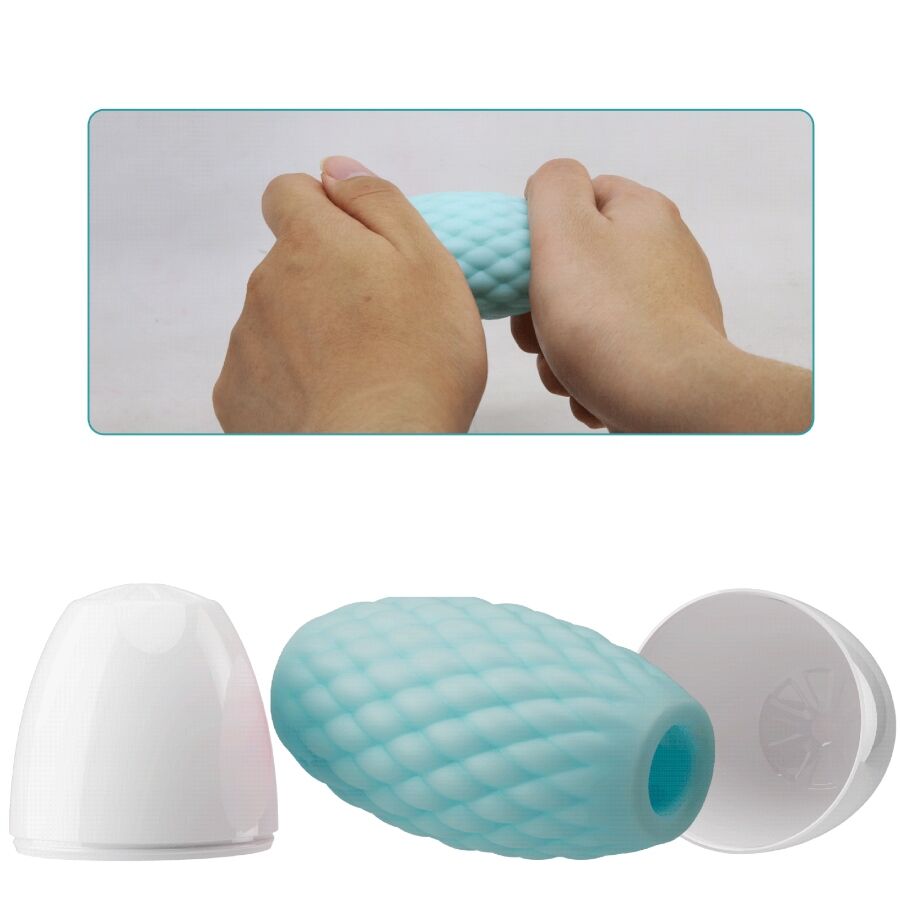 Pretty Love - Masturbador Masculino Silicona Athena Eros Azul Céu