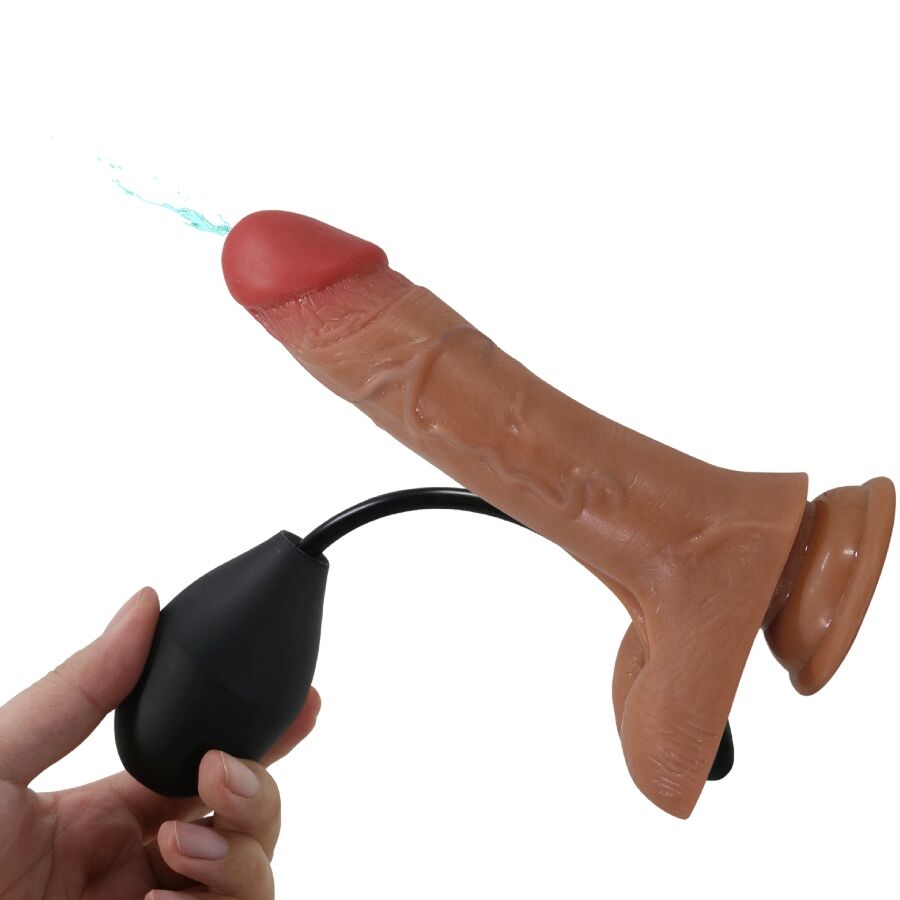 Pretty Love - Calcinha Universal Con Consolador Vibratorio Y Squirting 15,5 Cm Mulato